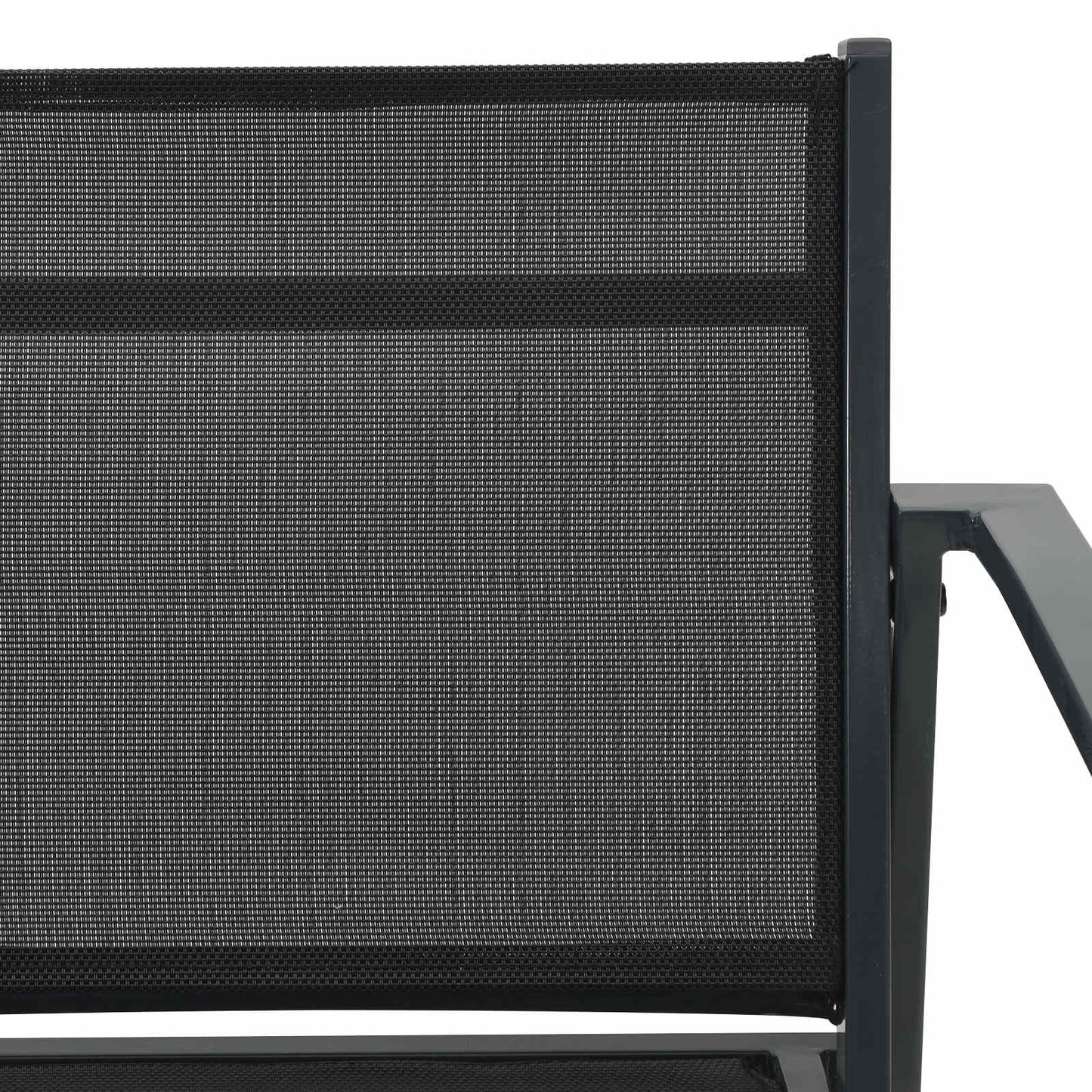 vidaXL Καρέκλες Κήπου 2 pcs Μαύρο και Ανθρακί 53,5 x 59 x 77 εκ