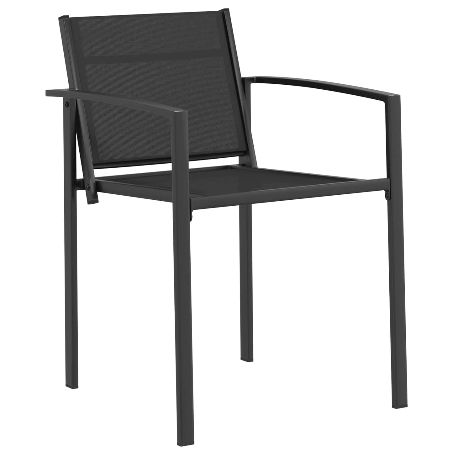 vidaXL Καρέκλες Κήπου 2 pcs Μαύρο και Ανθρακί 53,5 x 59 x 77 εκ
