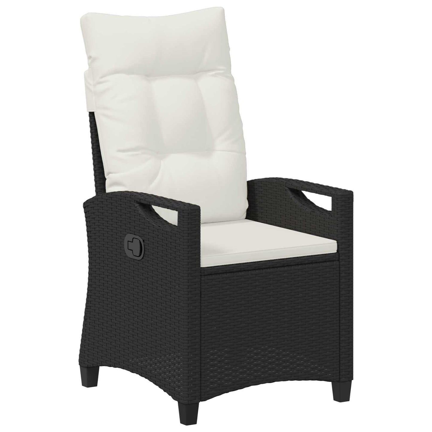 vidaXL Καρέκλα Κήπου 2 pcs Μαύρο και Κρέμα 56 x 60 x 112 εκ.