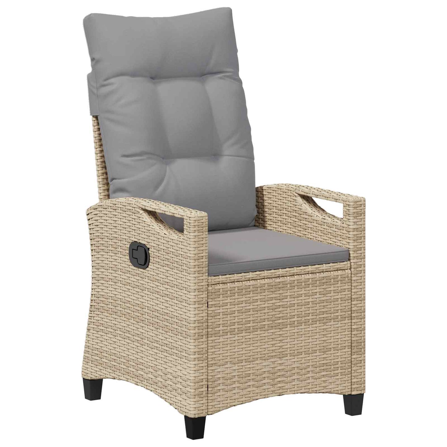 vidaXL Καρέκλα Κήπου 2 pcs Μπέζ και Ανοιχτό Γκρι 56 x 60 x 112 εκ.