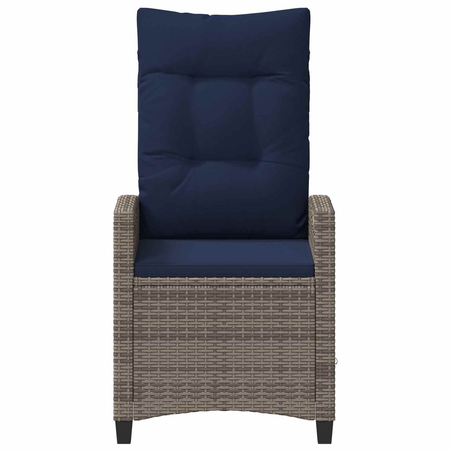 vidaXL Καρέκλα Κήπου 2 pcs γκρι και ναυτικό μπλε 56 x 60 x 112 εκ.