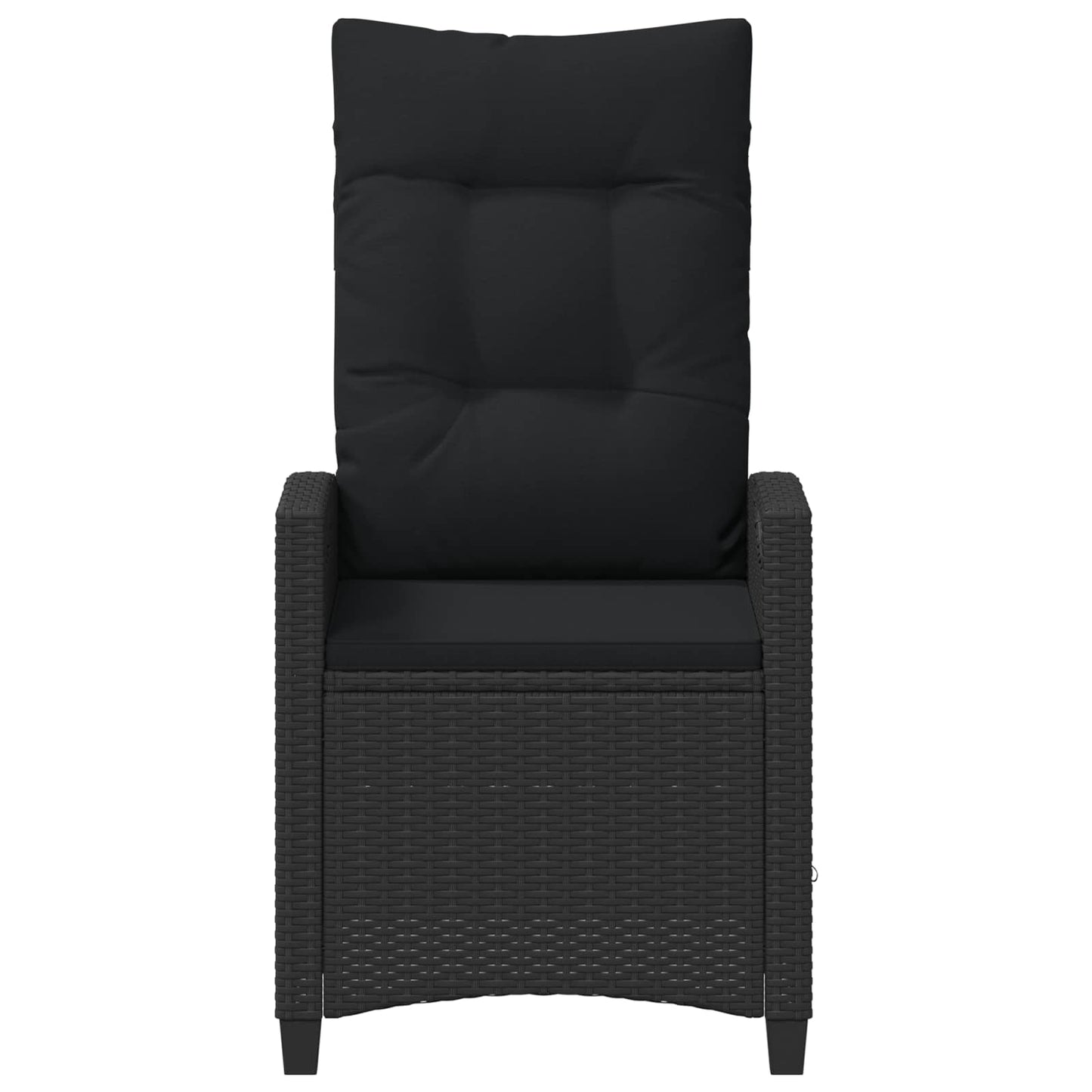 vidaXL Ανακλινόμενη καρέκλα κήπου Μαύρο 56 x 60 x 112 εκ.