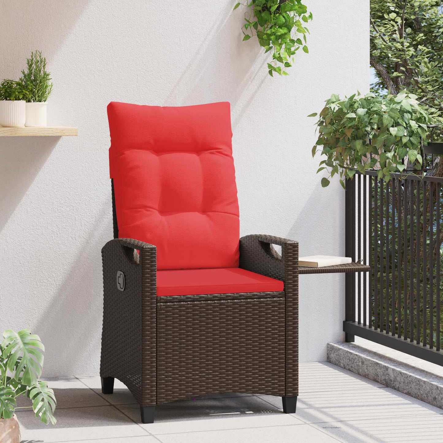 vidaXL Ανακλινόμενη καρέκλα κήπου 56 x 60 x 112 εκ. ατσάλι