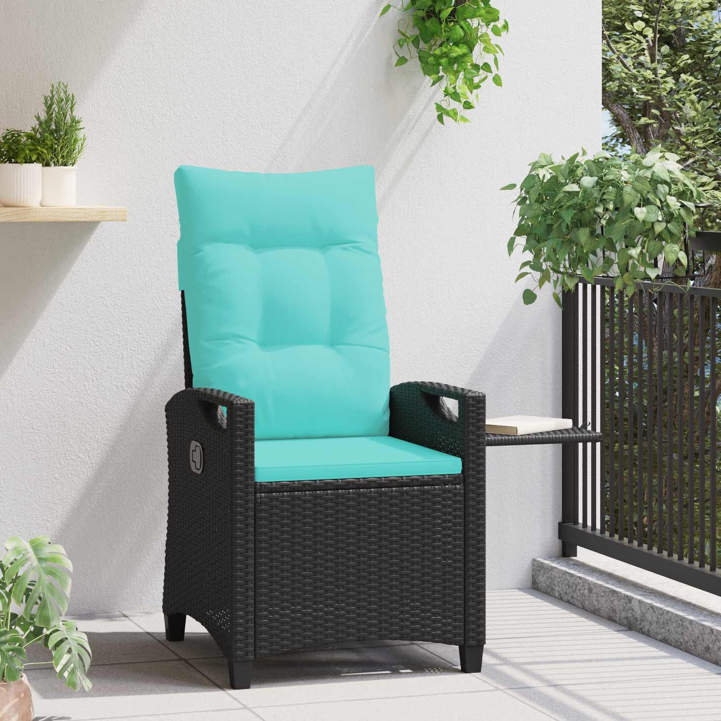 vidaXL Ανακλινόμενη καρέκλα κήπου 56 x 60 x 112 εκ. ατσάλι
