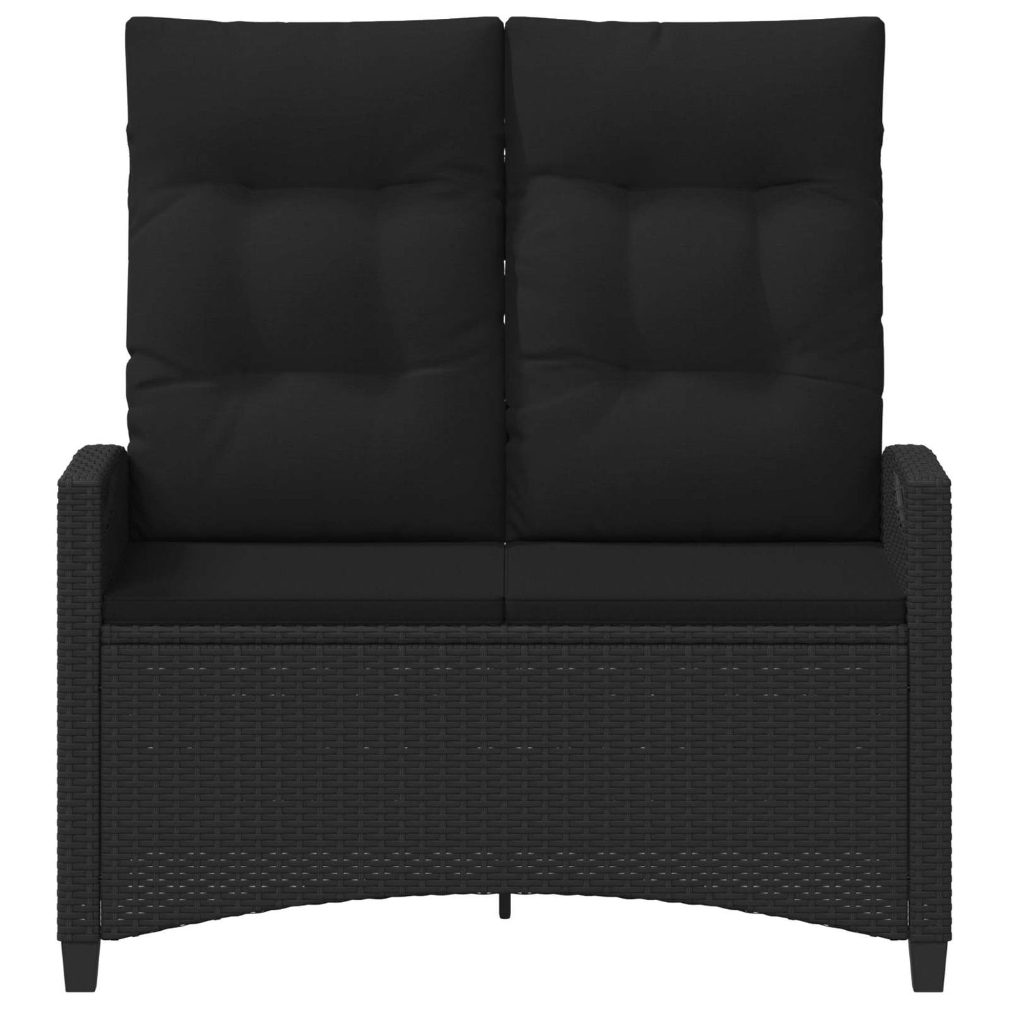 vidaXL Παγκάκι κήπου Μαύρο 105 x 60 x 112 εκ Ατσάλι και Πολυεστέρας