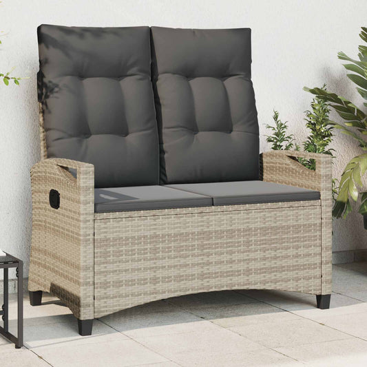 vidaXL Παγκάκι κήπου με μαξιλάρι 105 x 60 x 112 εκ ατσάλι