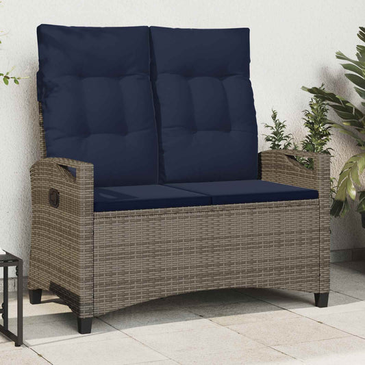 vidaXL Παγκάκι κήπου με μαξιλάρι 105 x 60 x 112 εκ ατσάλι
