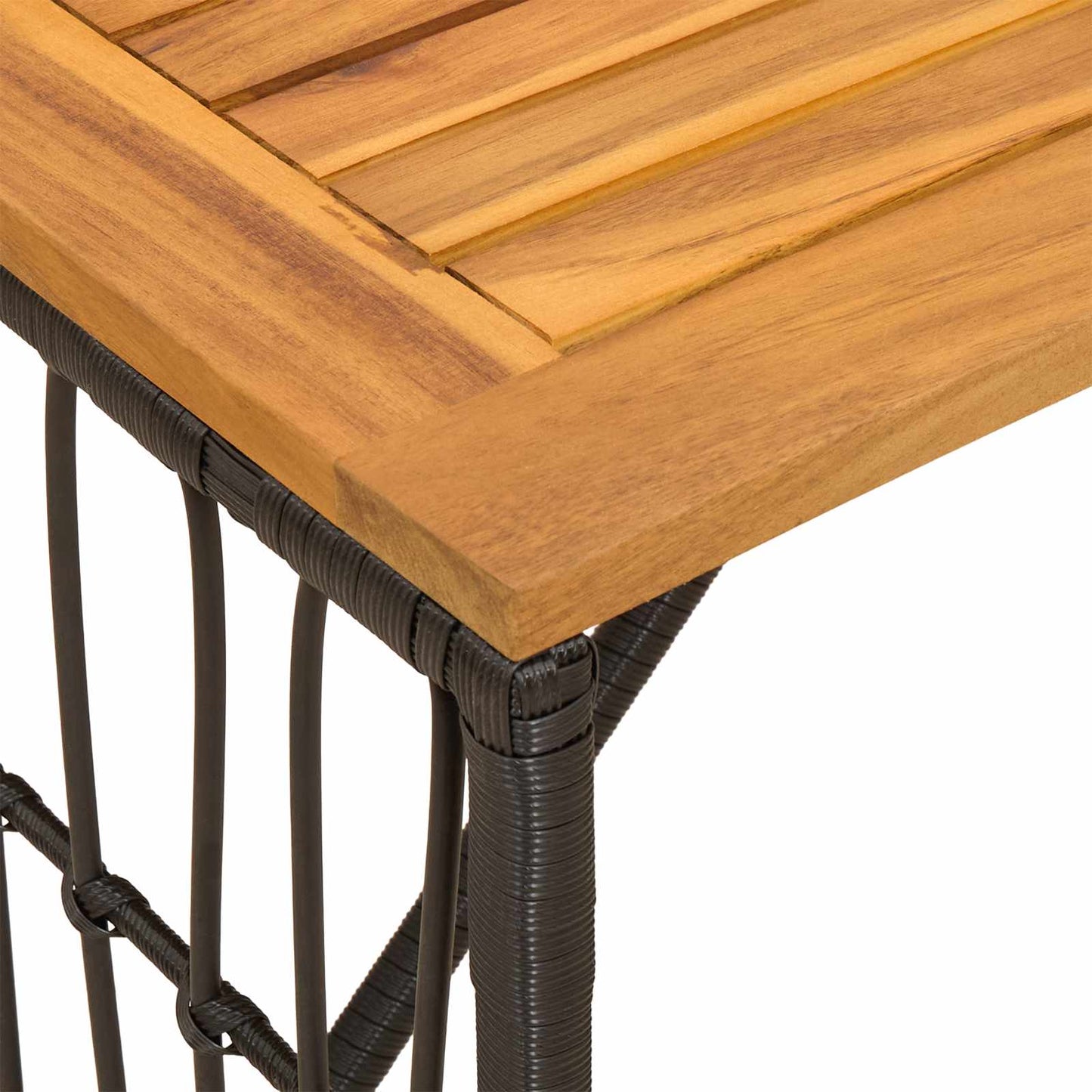 vidaXL Εξωτερικό Τραπέζι Μαύρο 80 x 40 x 40 cm