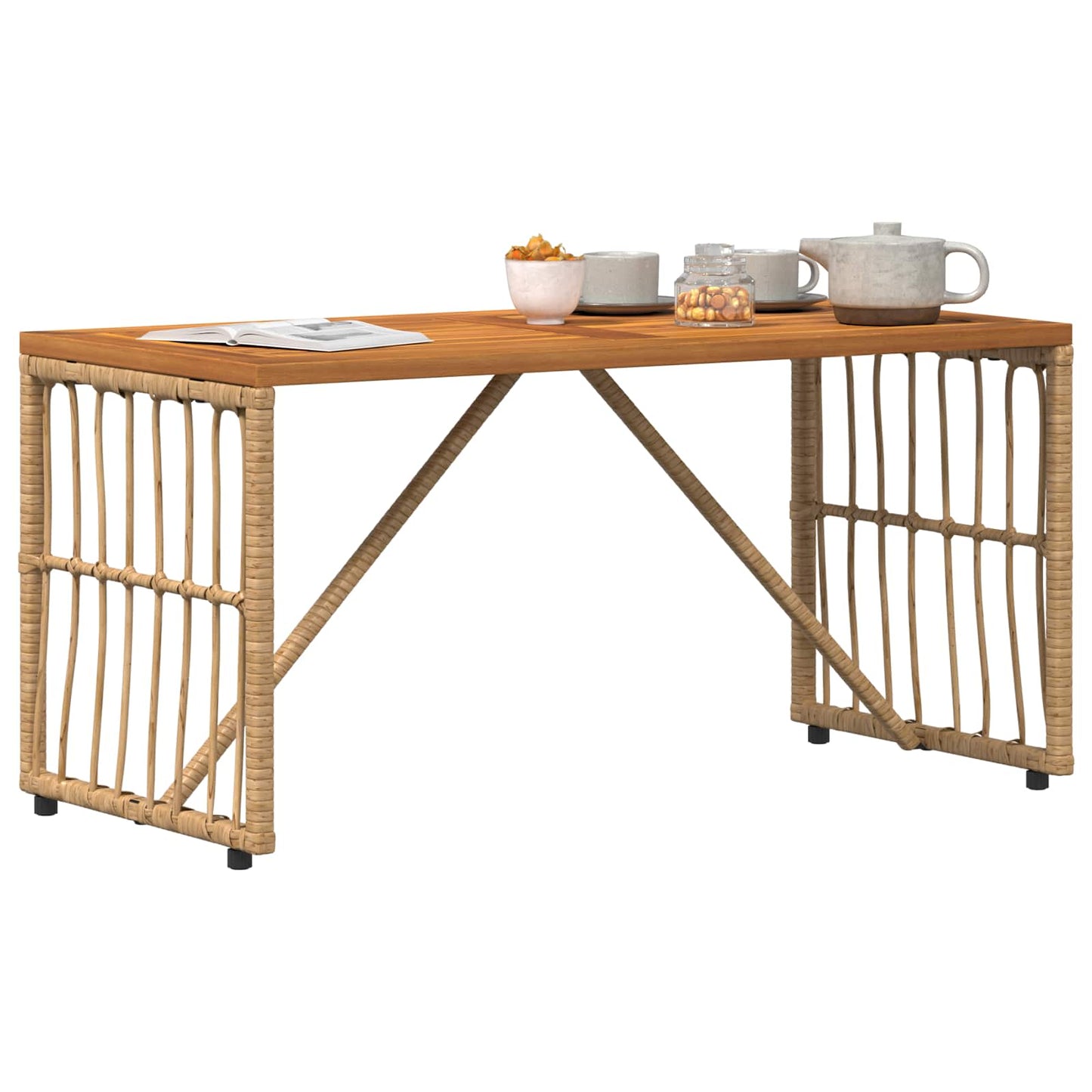 vidaXL Εξωτερικό Τραπέζι Φυσικό 80 x 40 x 40 cm