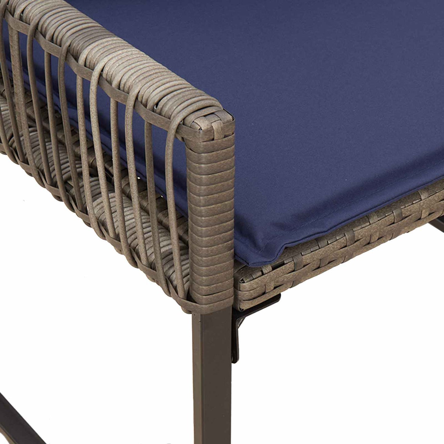 vidaXL Σετ Εξωτερικών Επίπλων 9 τμχ. Γκρι και Navy Blue
