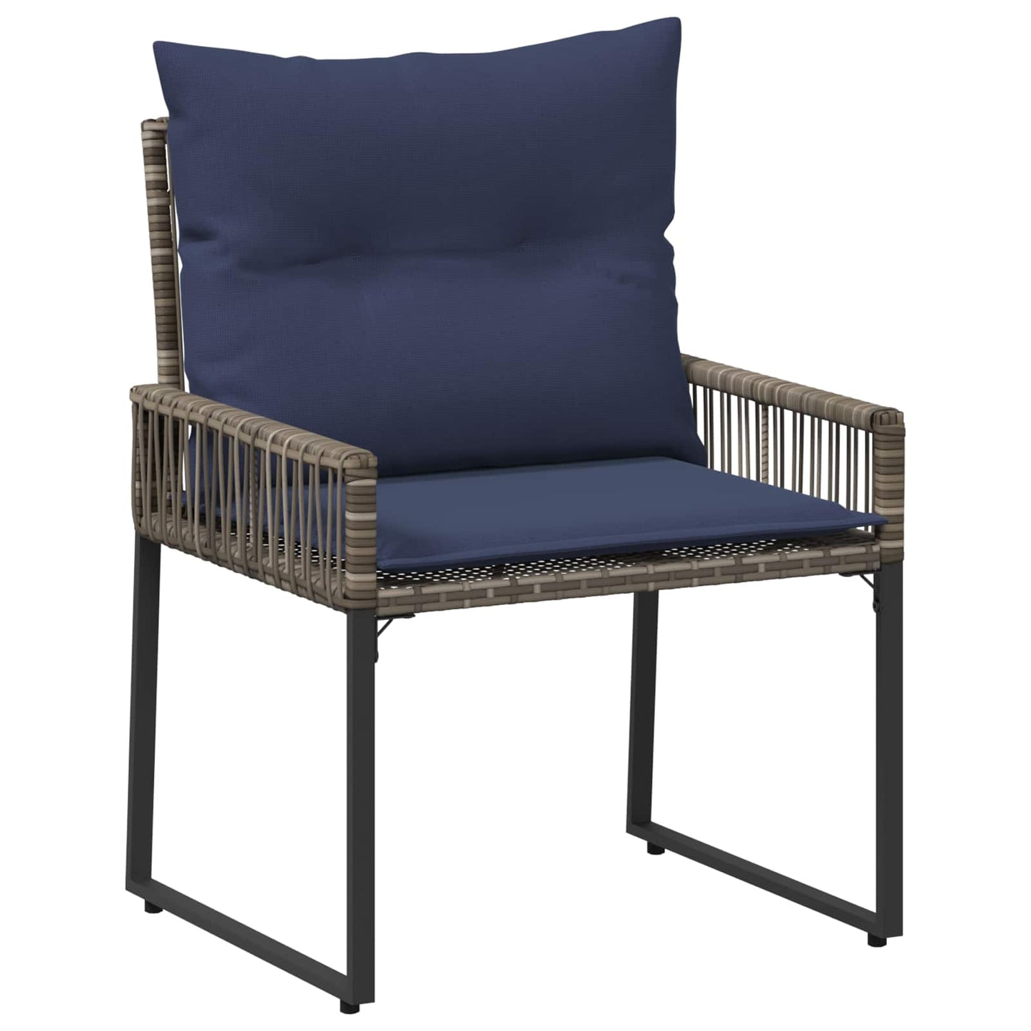 vidaXL Σετ Εξωτερικών Επίπλων 7 τμχ. Γκρι και Navy Blue
