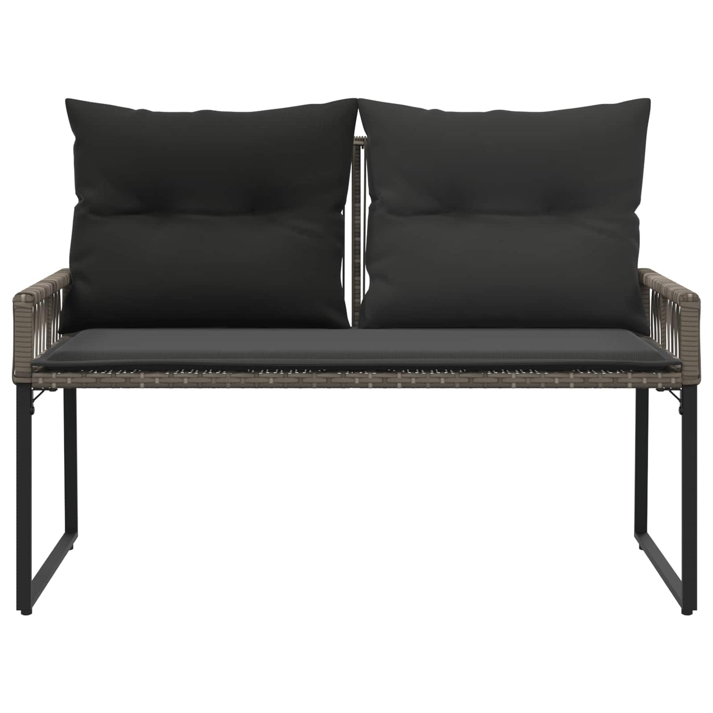 vidaXL Εξωτερικός πάγκος 4 pcs Γκρι και Σκούρο Γκρι συνθετικό ρατάν