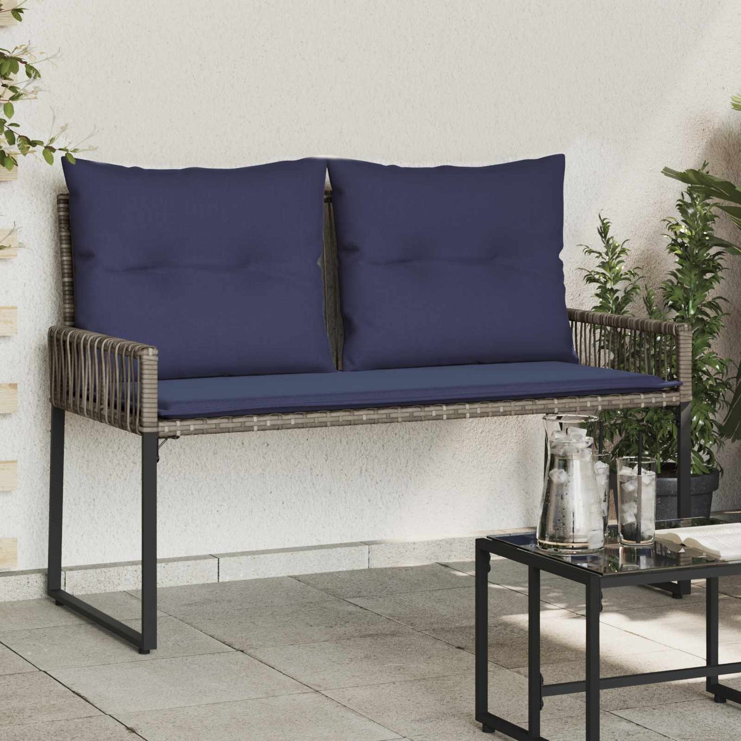 vidaXL Εξωτερικός πάγκος 2 -Seater 4 τμχ. 110 x 59 x 82 εκ Ορθογώνιος