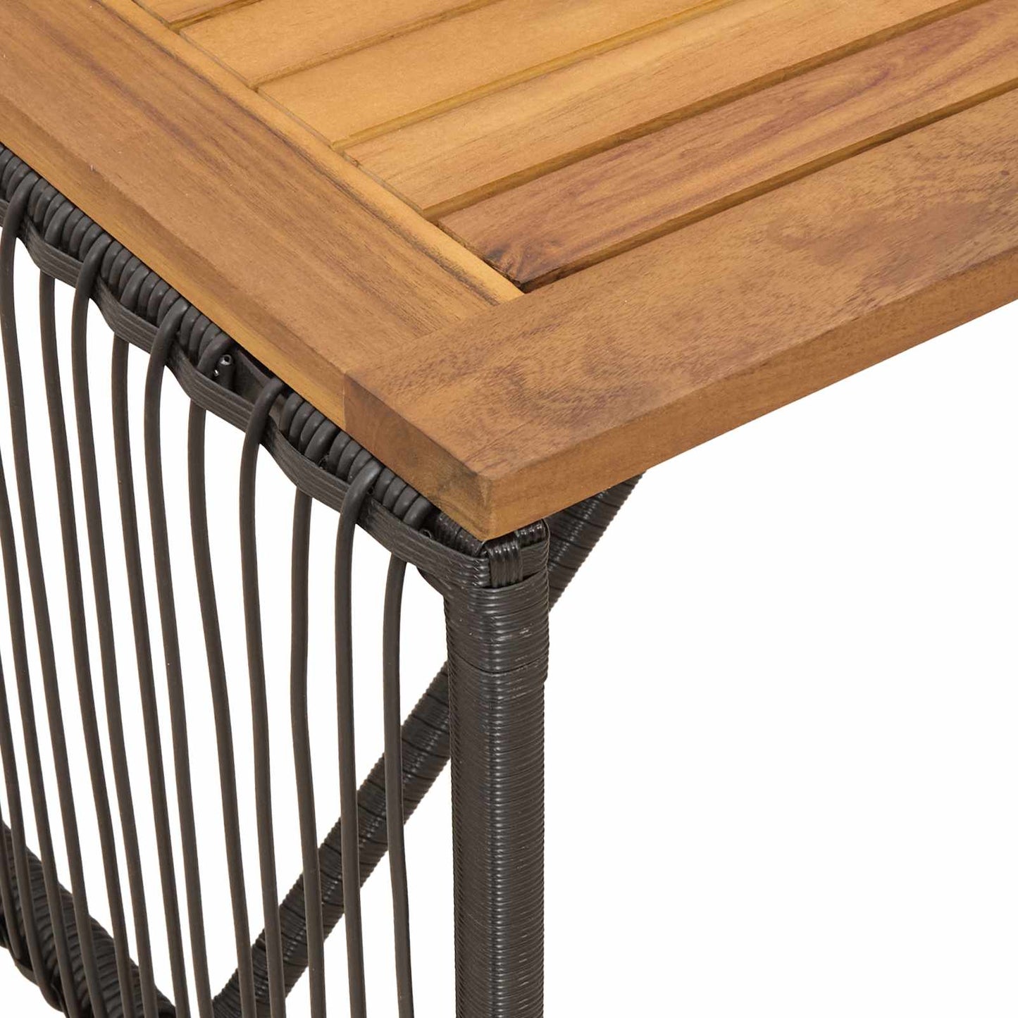 vidaXL Εξωτερικό Τραπέζι Μαύρο και Καφέ 80 x 40 x 40 cm