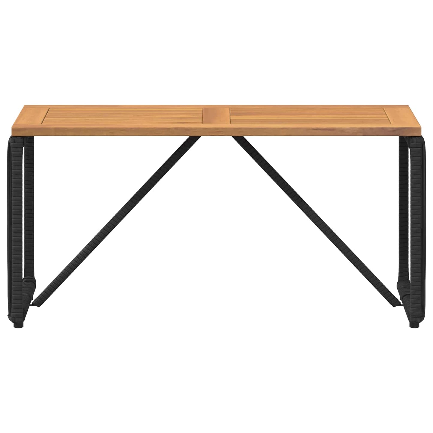 vidaXL Εξωτερικό Τραπέζι Μαύρο και Καφέ 80 x 40 x 40 cm