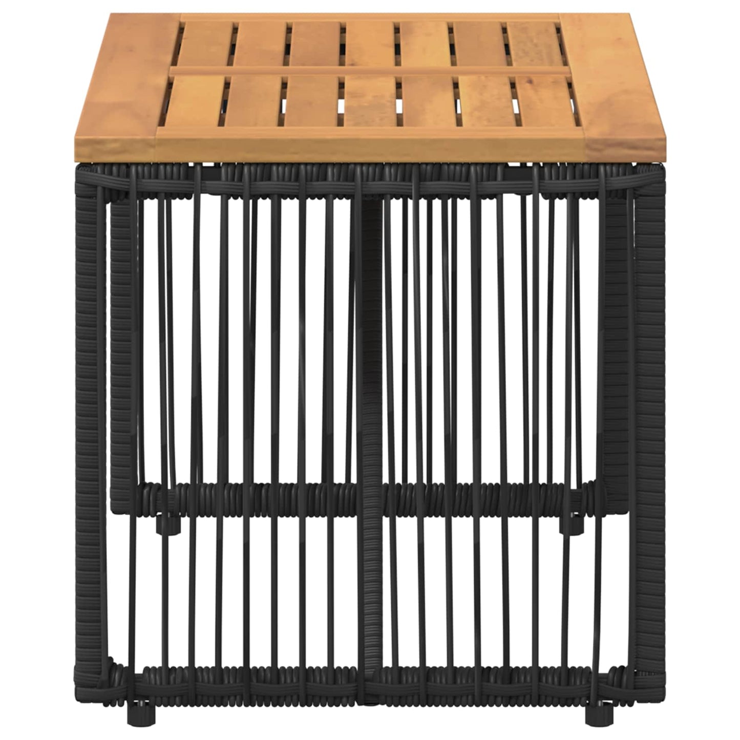 vidaXL Εξωτερικό Τραπέζι Μαύρο και Καφέ 80 x 40 x 40 cm