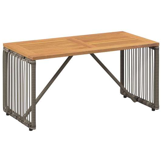 vidaXL Εξωτερικό Τραπέζι Γκρι και Καφέ 80 x 40 x 40 cm συνθετικό ρατάν