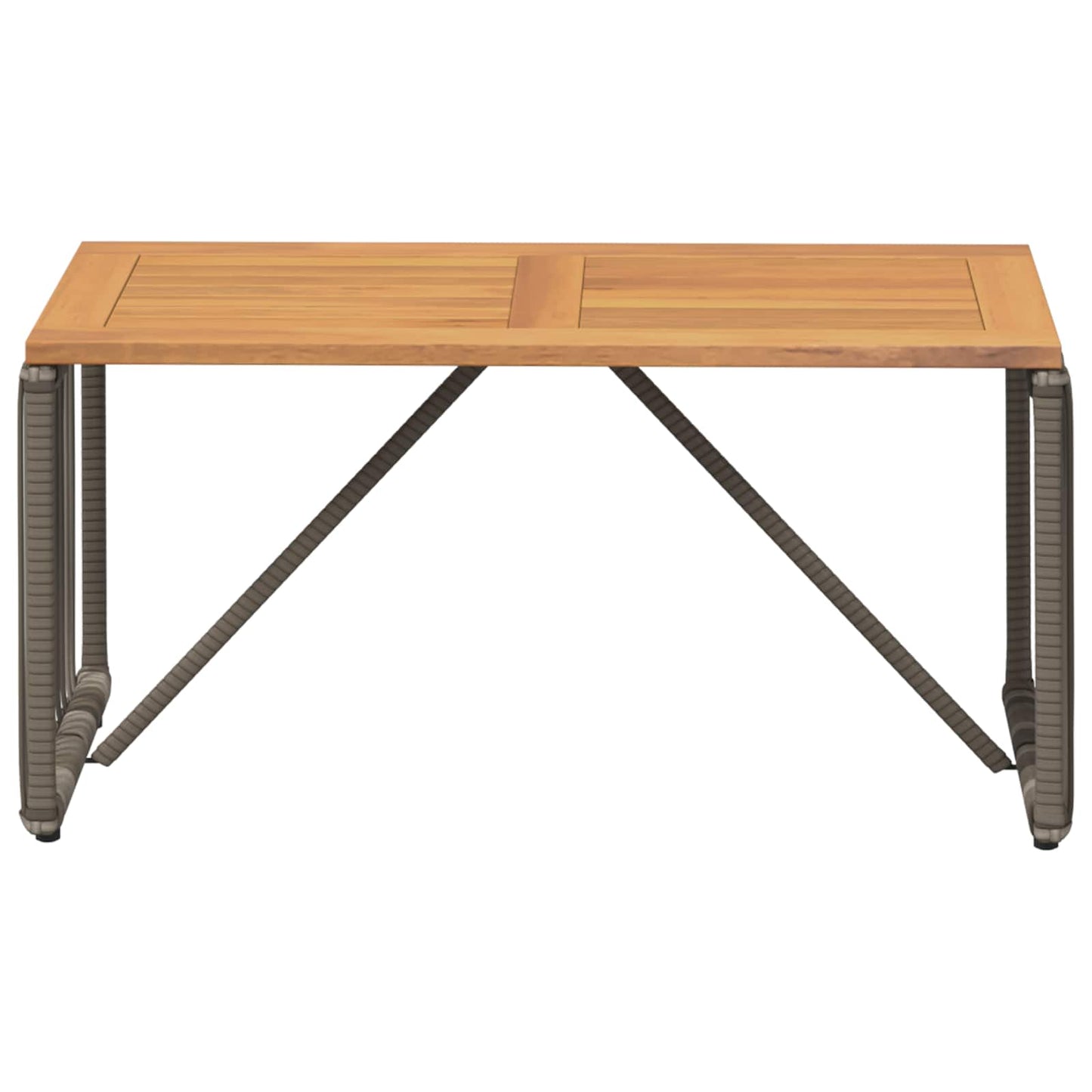 vidaXL Εξωτερικό Τραπέζι Γκρι και Καφέ 80 x 40 x 40 cm συνθετικό ρατάν