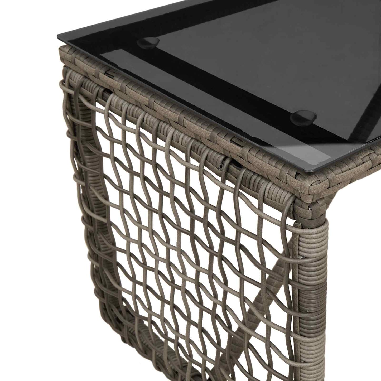 vidaXL Εξωτερικό Τραπέζι Γκρι και Μαύρο 80 x 40 x 40 cm