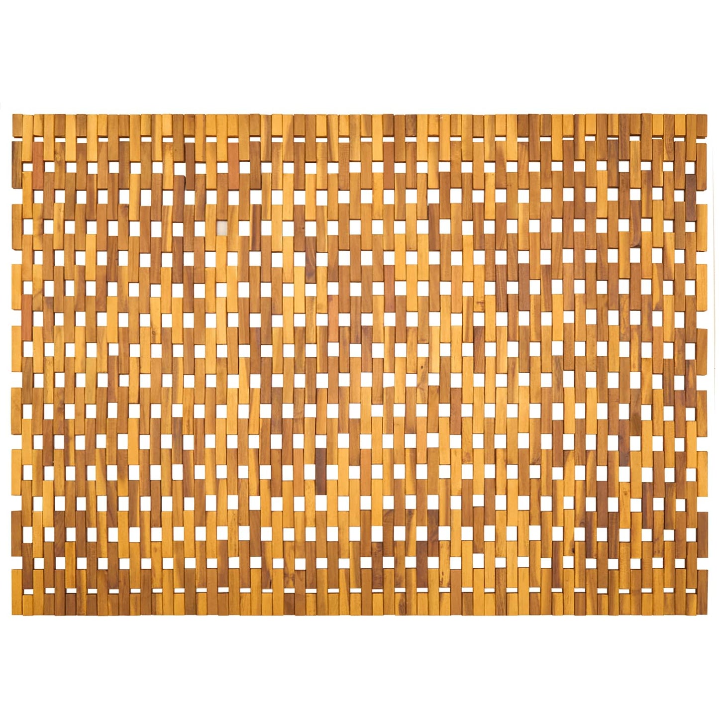vidaXL Πατάκια μπάνιου Φυσικό 95 x 140 cm Στερεό Ξύλο Ακακίας