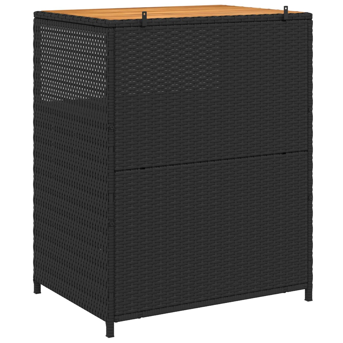 vidaXL Ντουλαπιού Μαύρο 70 x 50 x 87 εκ Πολυεστέρας και Ρόλυ Ράττεν