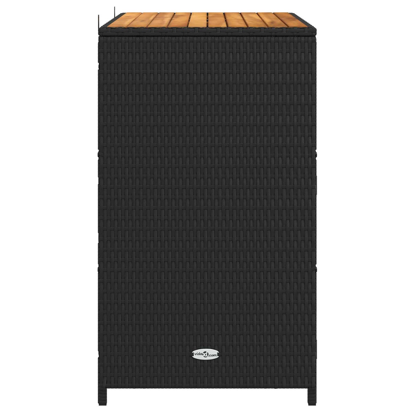 vidaXL Ντουλαπιού Μαύρο 70 x 50 x 87 εκ Πολυεστέρας και Ρόλυ Ράττεν
