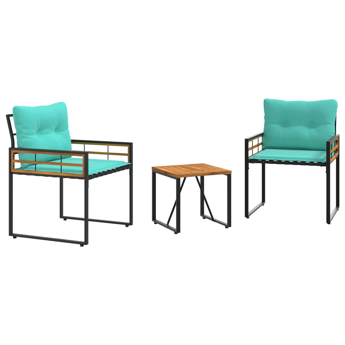vidaXL Σετ Εξωτερικών Επίπλων με μαξιλάρι 3 pcs Τιρκουάζ
