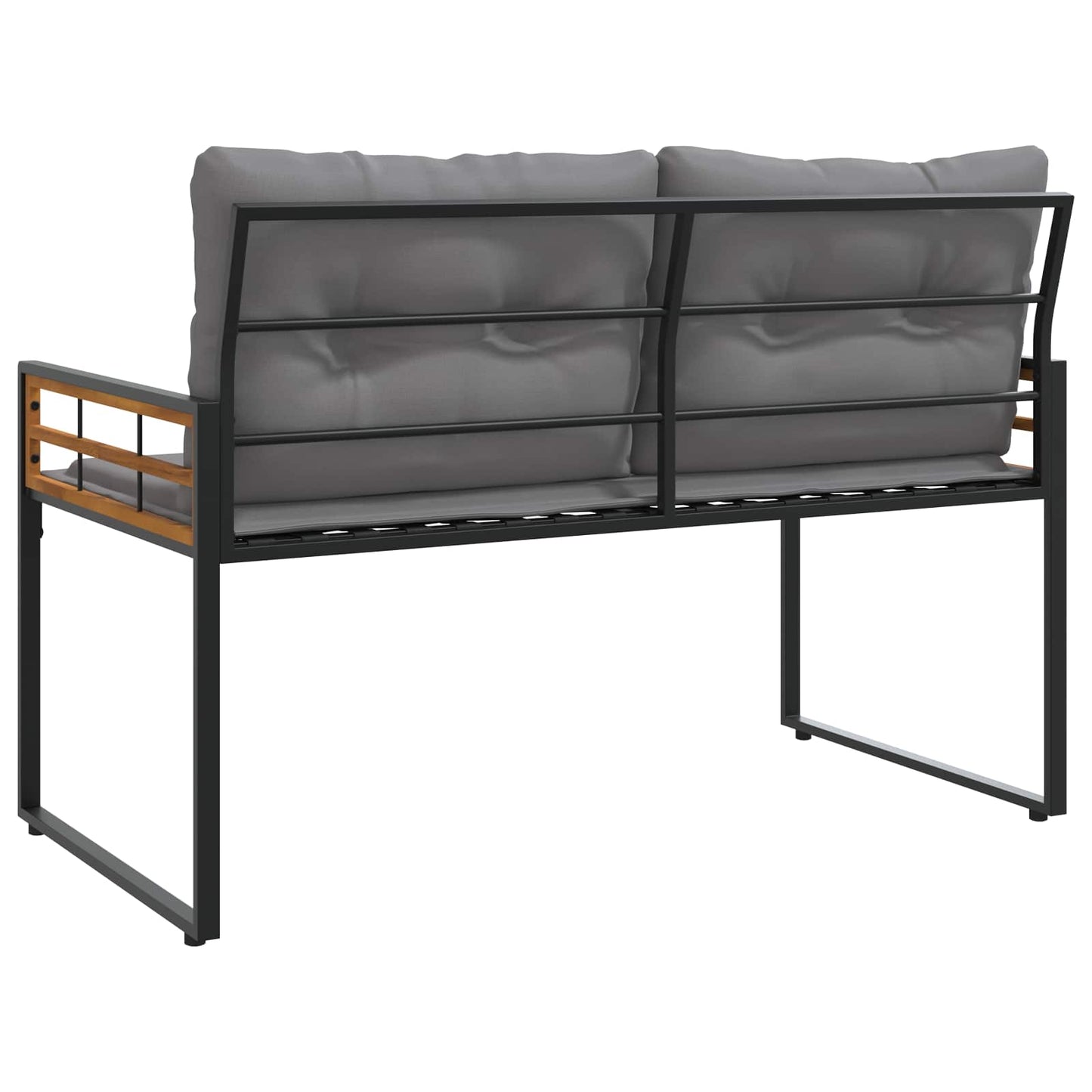 vidaXL Ξύλινο Στρώμα Παγκάκι με μαξιλάρι Ανοιχτό γκρι 114 x 55 x 77 εκ