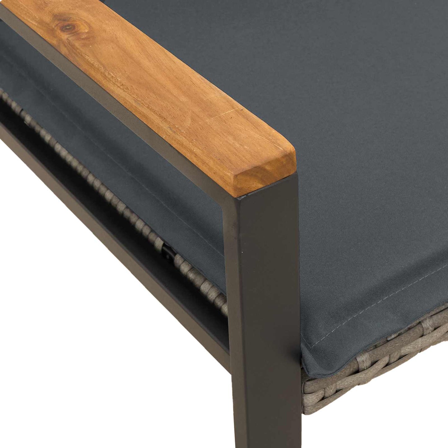 vidaXL παγκάκι Γκρι και Σκούρο Γκρι 115 x 65 x 72 εκ. Ρατάν