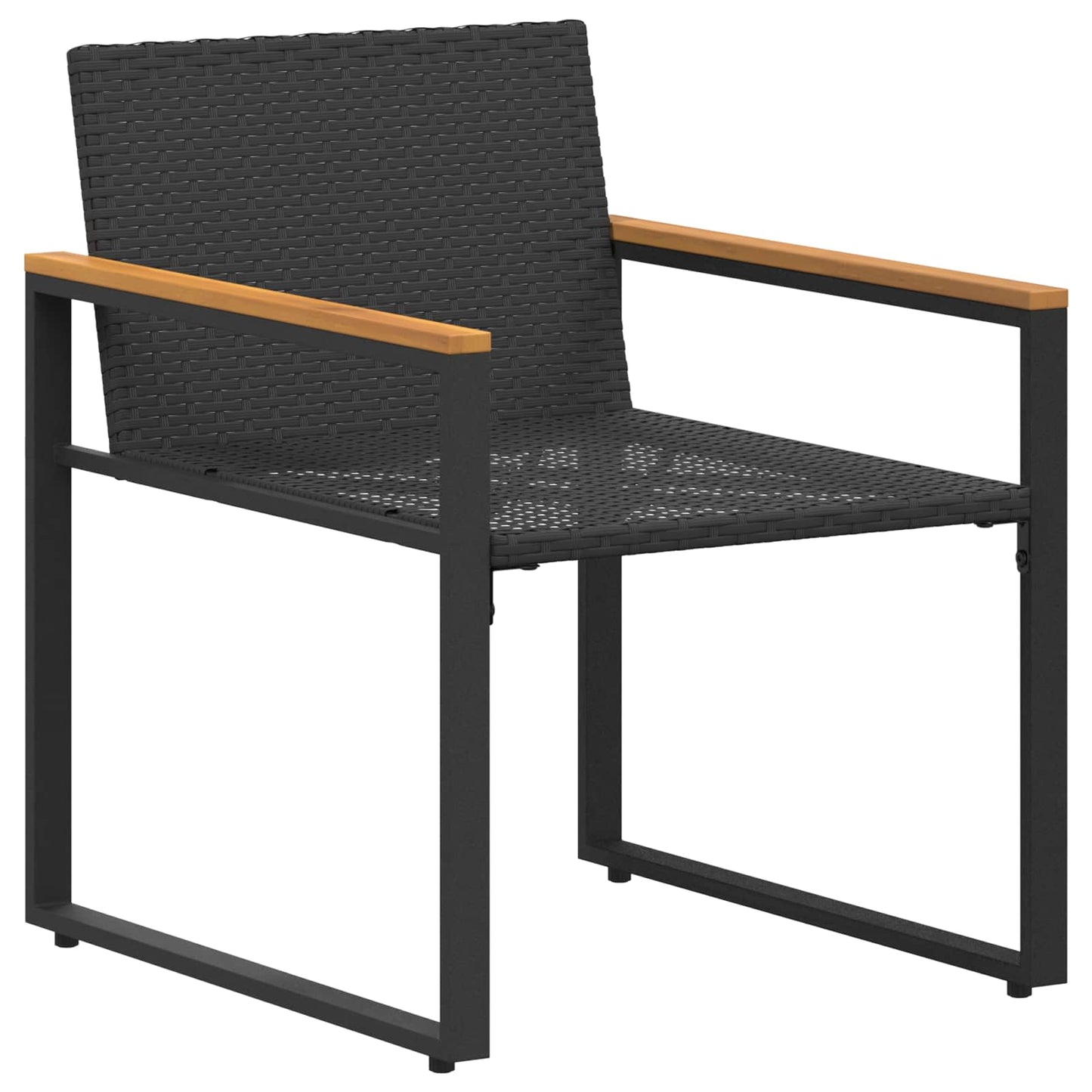 vidaXL Σύνολα επίπλων με μαξιλάρι 3 pcs Μαύρο και Κρεμ Λευκό Ρατάν