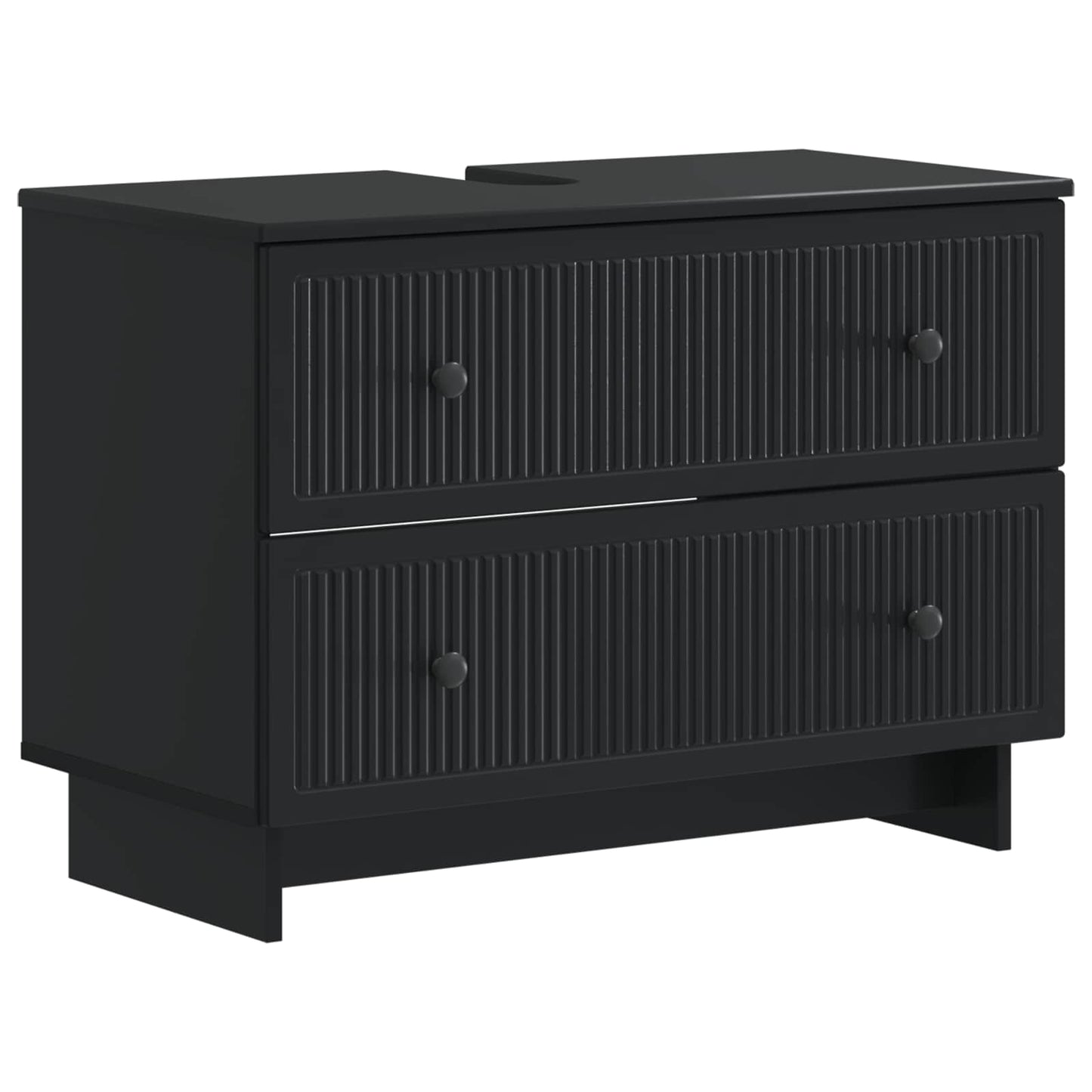 vidaXL Ντουλάπα Νιπτήρα Mπάνιου EDE Μαύρο 82 x 41 x 59 εκ
