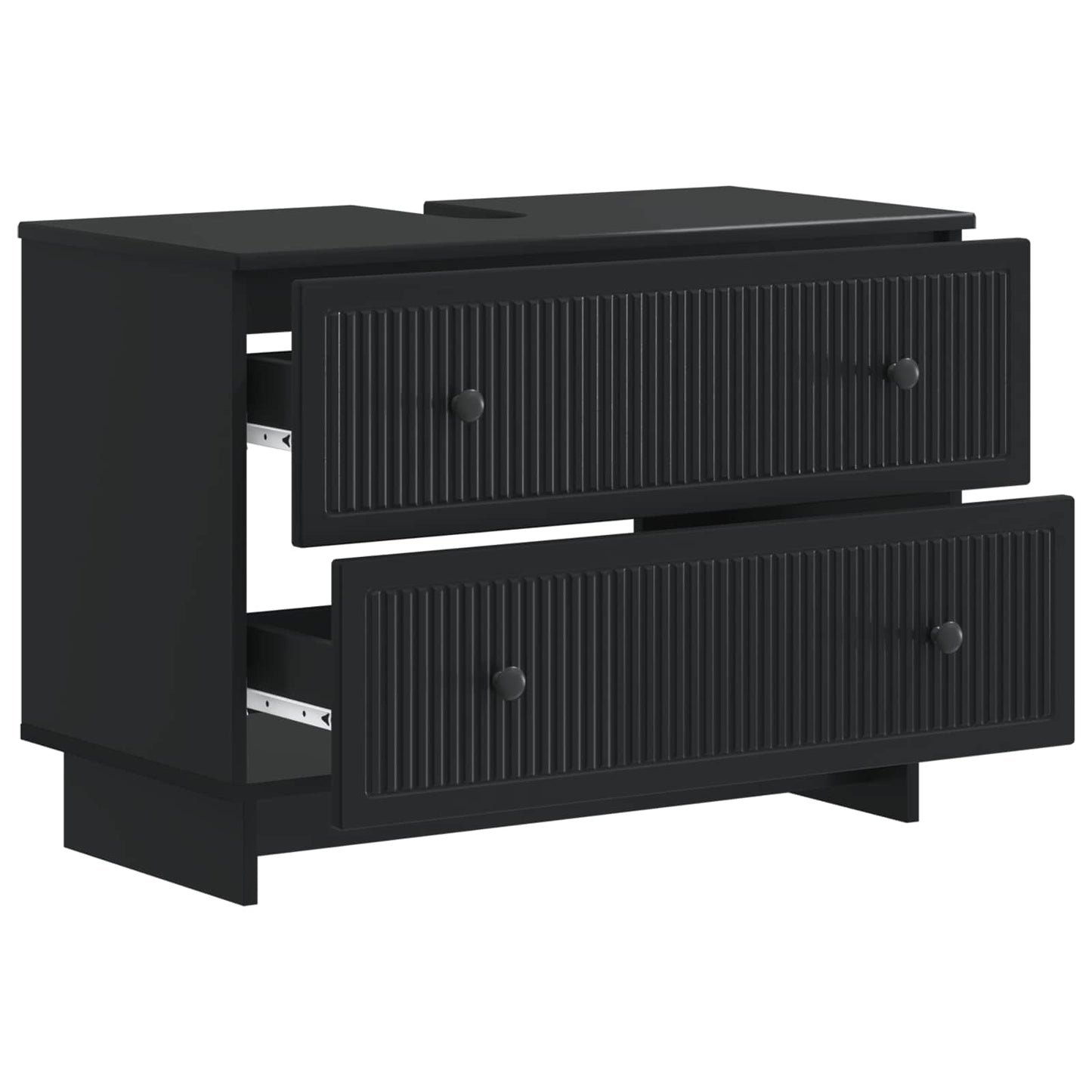 vidaXL Ντουλάπα Νιπτήρα Mπάνιου EDE Μαύρο 82 x 41 x 59 εκ