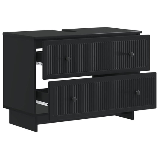 vidaXL Ντουλάπα Νιπτήρα Mπάνιου EDE Μαύρο 82 x 41 x 59 εκ