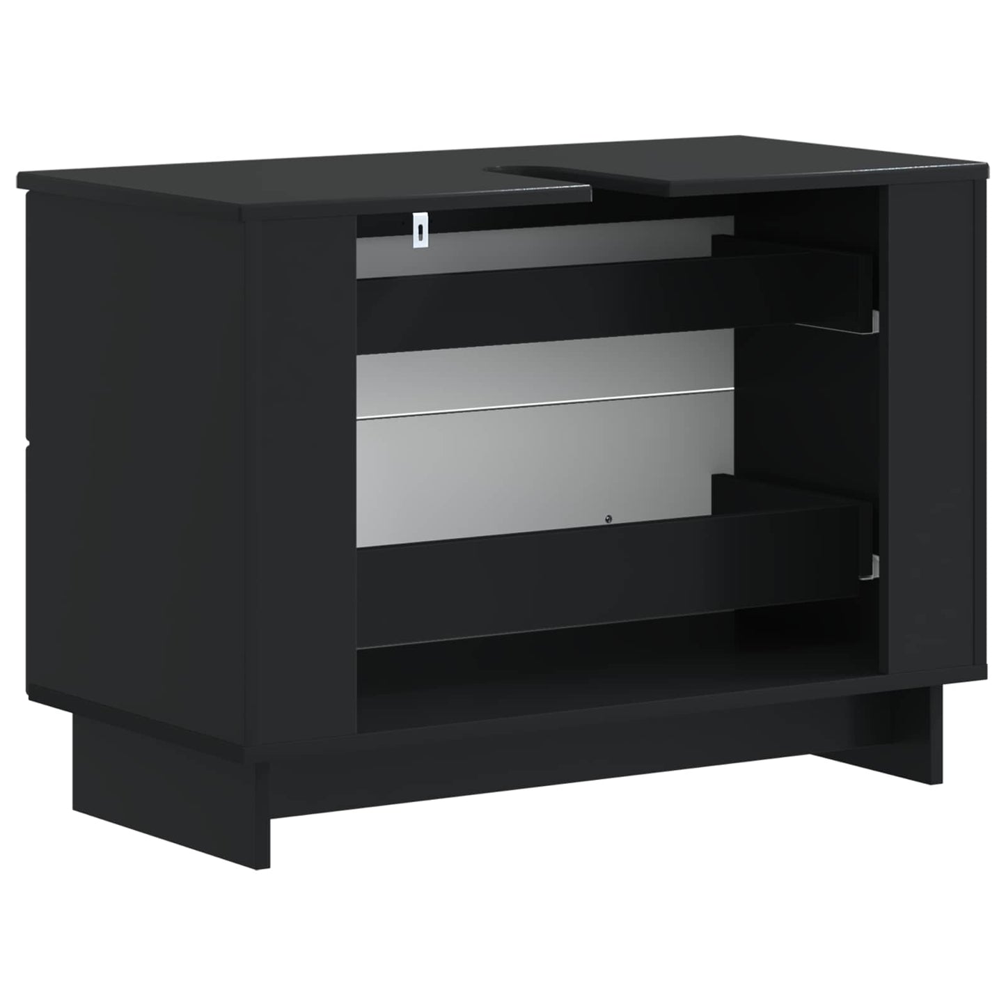 vidaXL Ντουλάπα Νιπτήρα Mπάνιου EDE Μαύρο 82 x 41 x 59 εκ