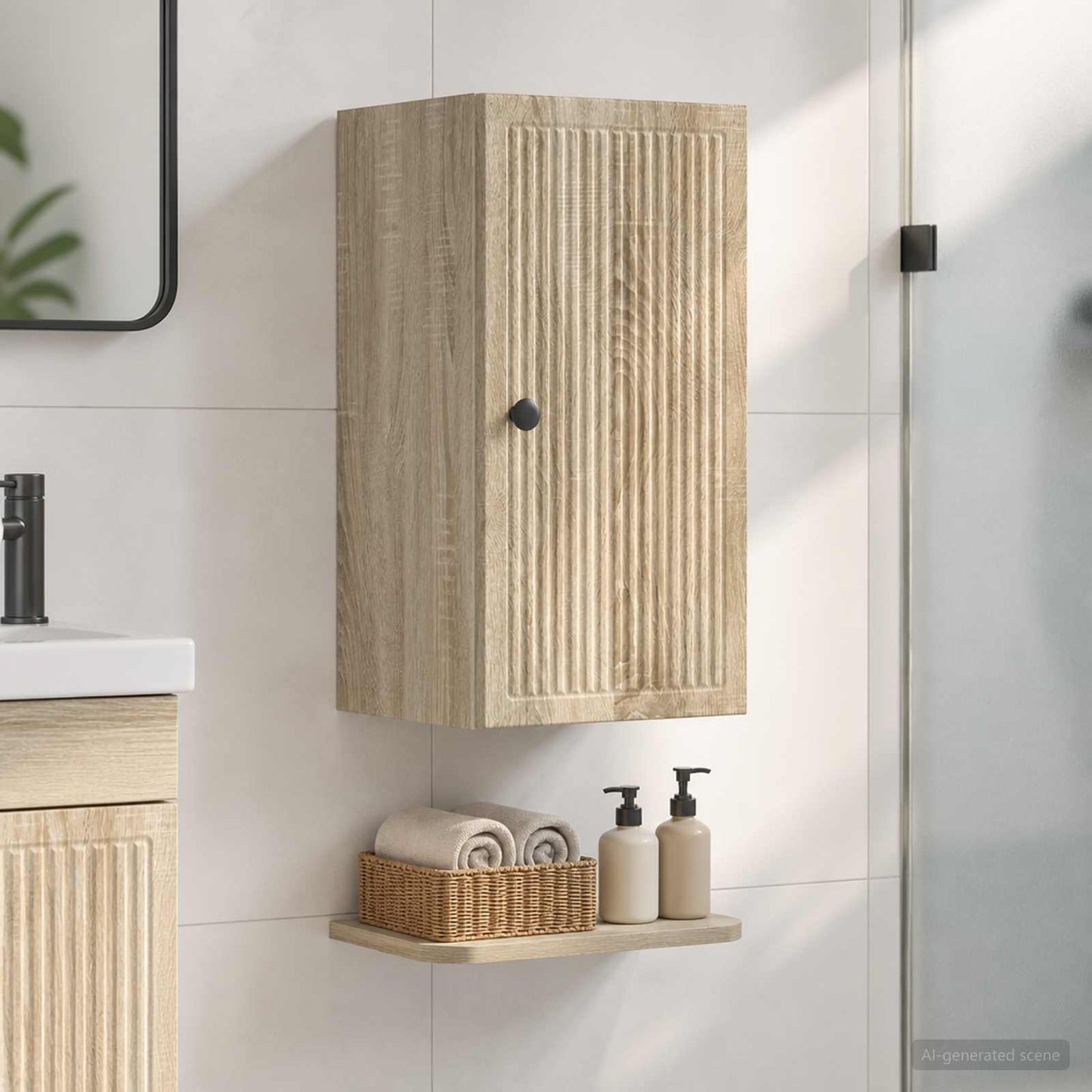 vidaXL Ντουλάπα τοίχου μπάνιου EDE Sonoma Δρυς 30 x 31 x 59 εκ.