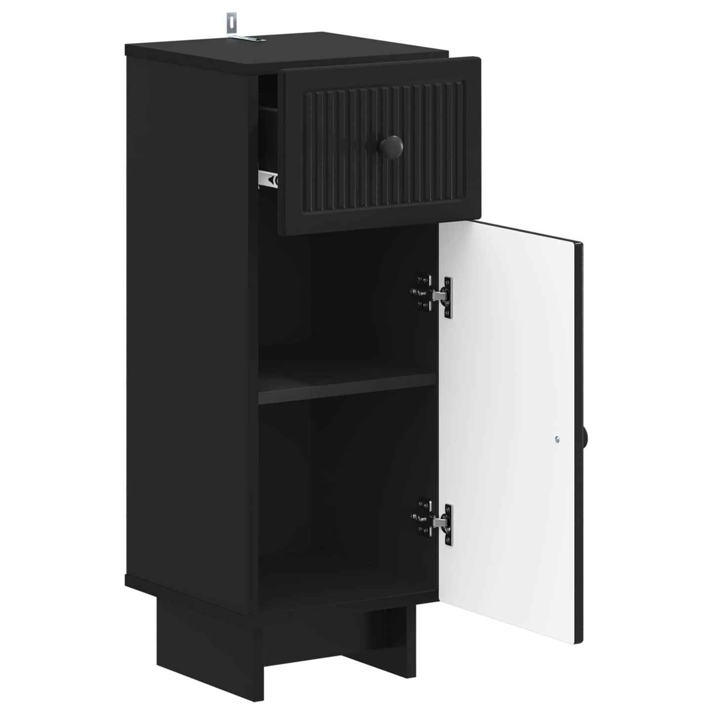 vidaXL Ντουλάπι Αποθήκευσης Μπάνιου EDE Μαύρο 30 x 31 x 80 εκ.