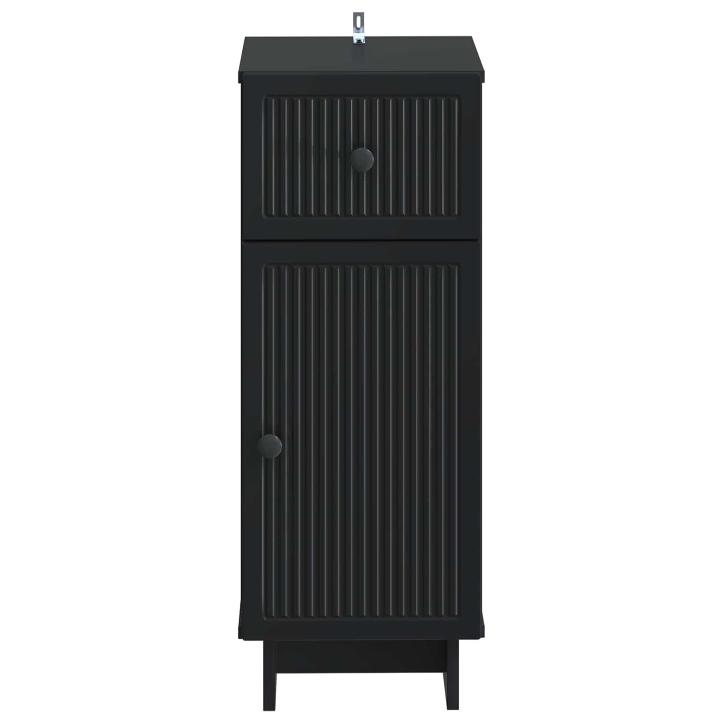 vidaXL Ντουλάπι Αποθήκευσης Μπάνιου EDE Μαύρο 30 x 31 x 80 εκ.