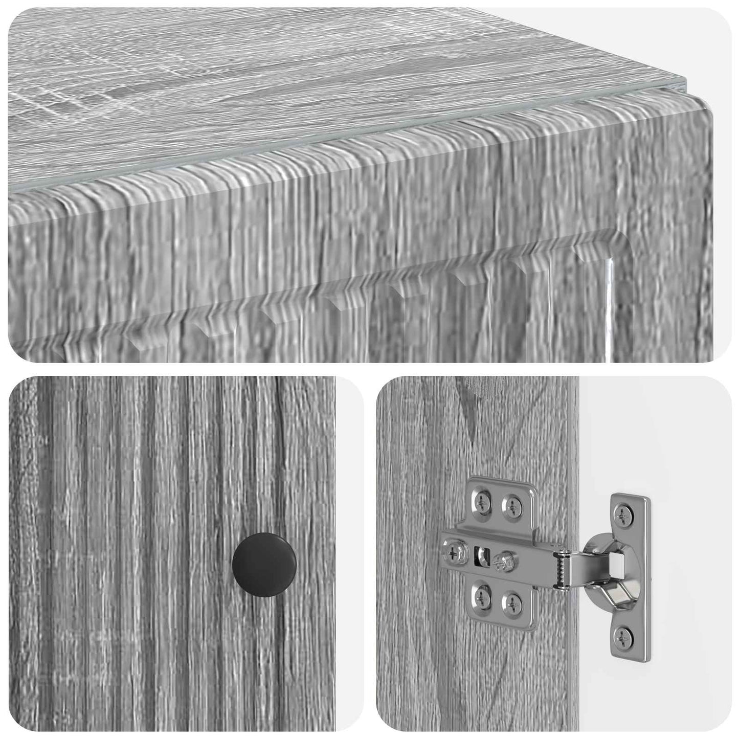 vidaXL Ντουλάπι Αποθήκευσης Μπάνιου EDE Γκρι Sonoma 30 x 31 x 80 εκ.