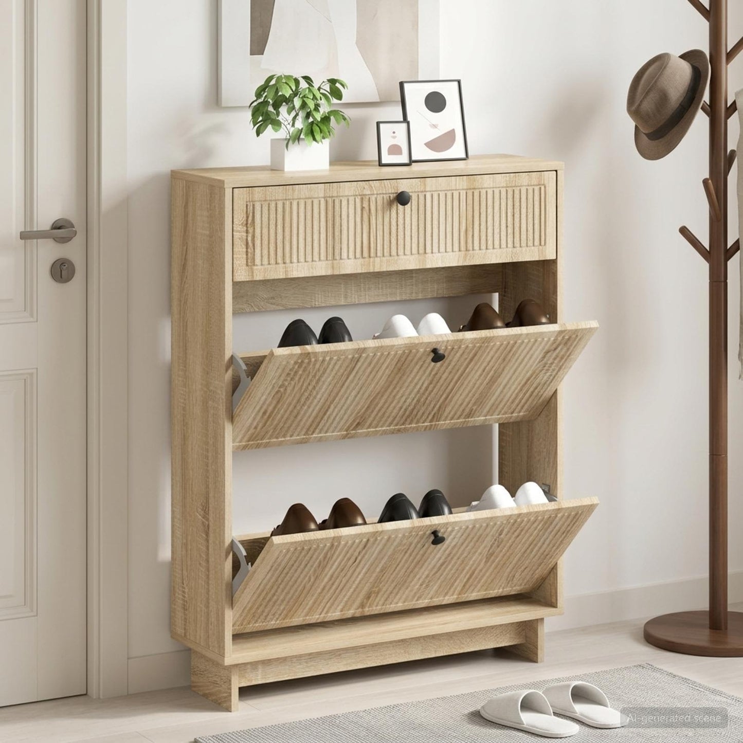 vidaXL Ντουλάπα Παπουτσιών EDE 78 x 24 x 103 εκ. Επεξεργασμένο Ξύλο