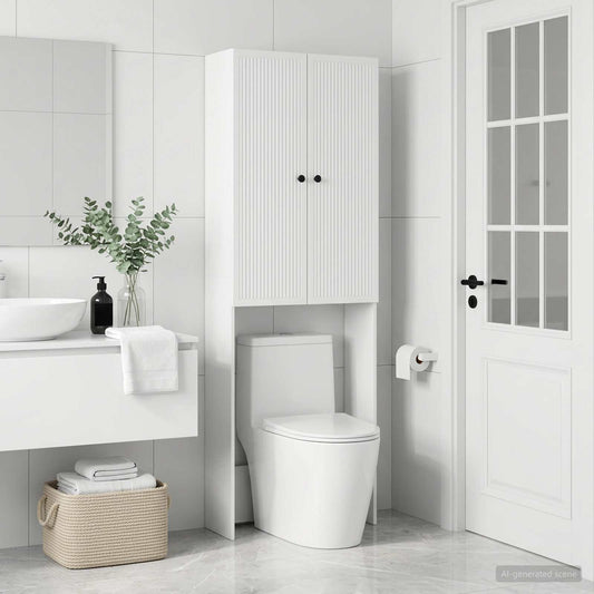 vidaXL Ντουλάπα τουαλέτας EDE Λευκό 66 x 25,5 x 190 εκ.