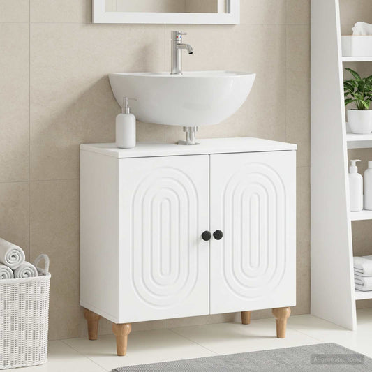 vidaXL Ντουλάπα Νιπτήρα Mπάνιου ALKMAAR Λευκό 59,5 x 31,5 x 59 εκ.