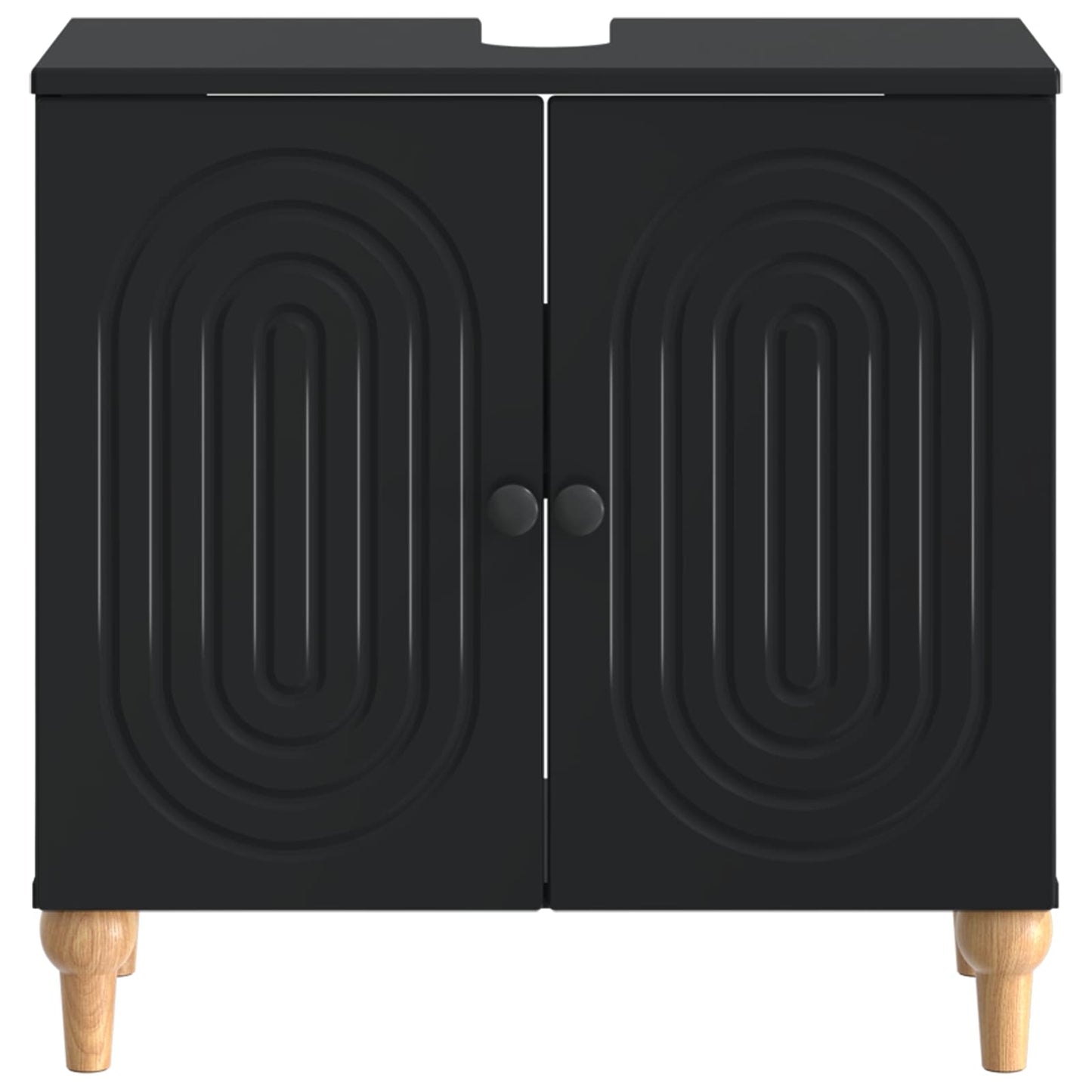 vidaXL Ντουλάπα Νιπτήρα Mπάνιου ALKMAAR Μαύρο 59,5 x 31,5 x 59 εκ.