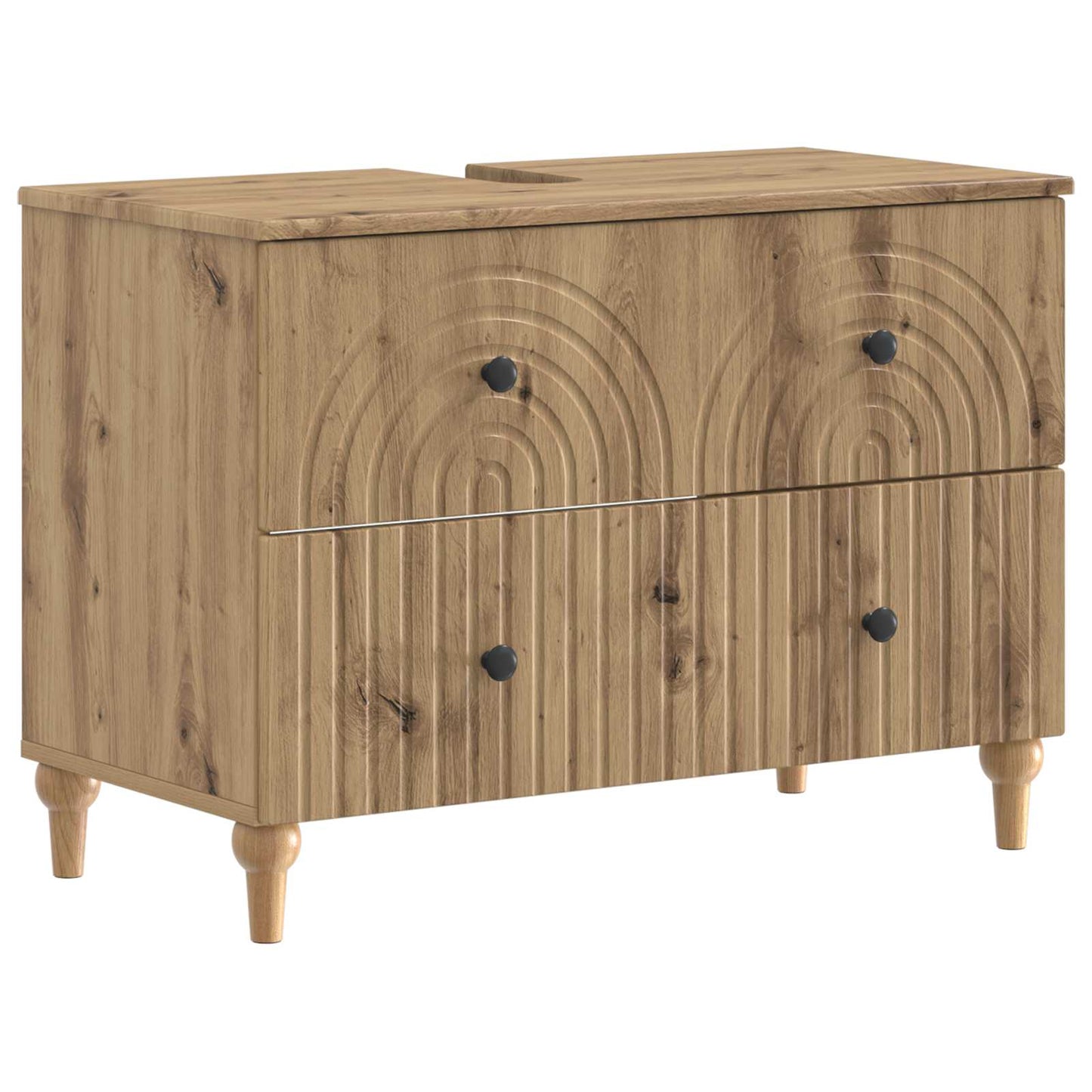 vidaXL Ντουλάπα Νιπτήρα Mπάνιου ALKMAAR Artisan Δρυς 82 x 41 x 59 εκ