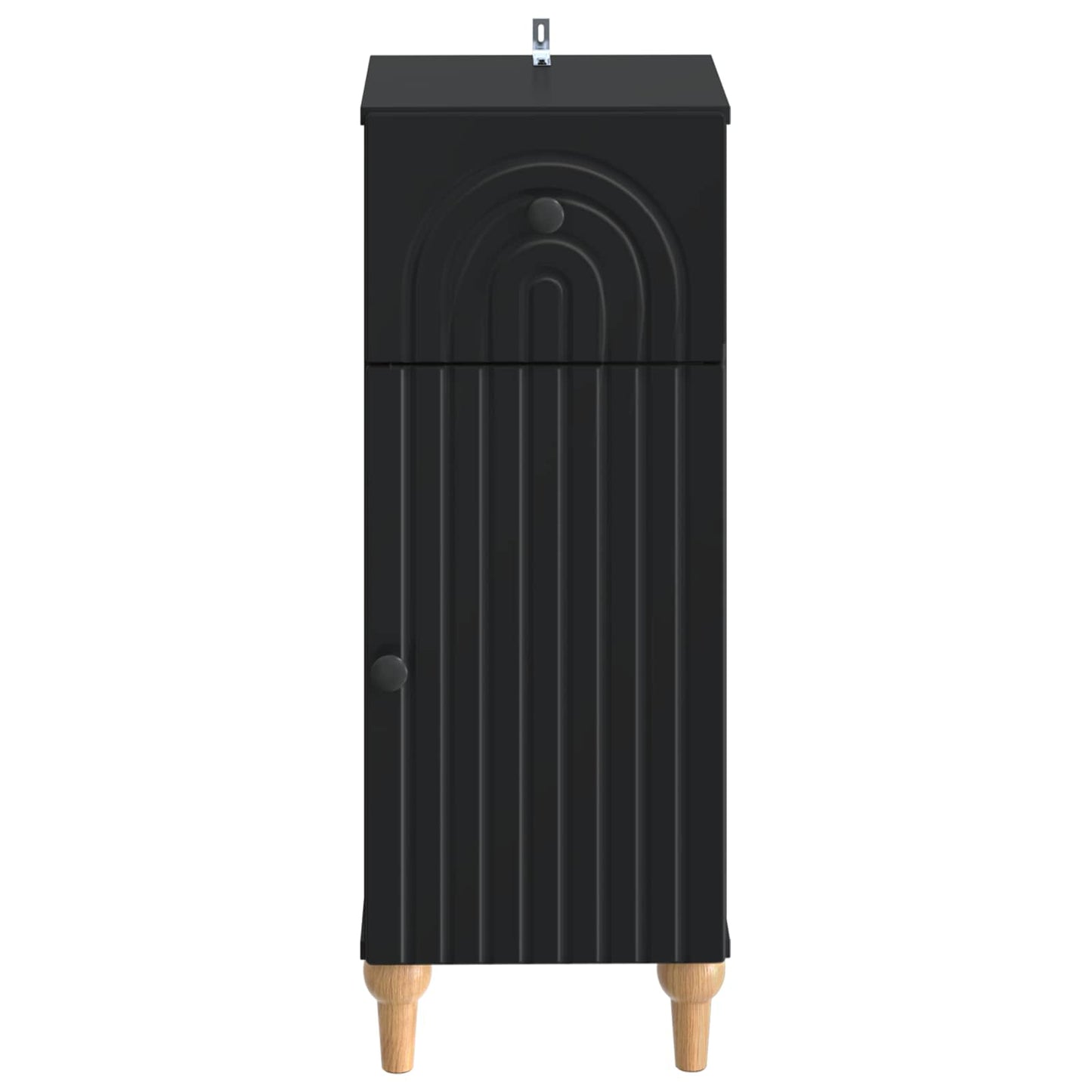 vidaXL Ντουλάπι Αποθήκευσης Μπάνιου ALKMAAR Μαύρο 30 x 31 x 80 εκ.