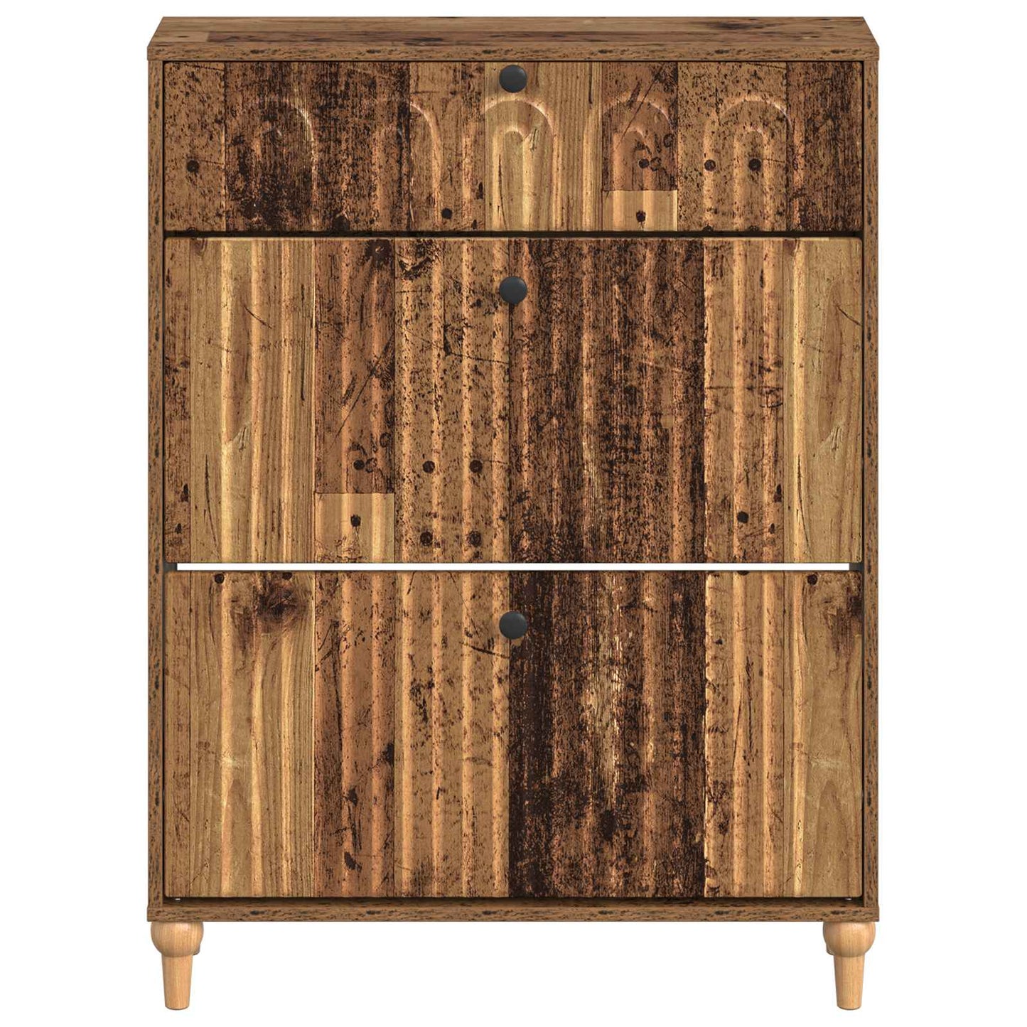 vidaXL Ντουλάπα Παπουτσιών ALKMAAR 78 x 24 x 103 εκ. Παλαιωμένο ξύλο