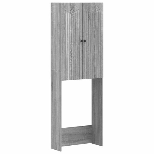 vidaXL Ντουλάπα τουαλέτας ALKMAAR Γκρι Sonoma 66 x 25,5 x 190 εκ.