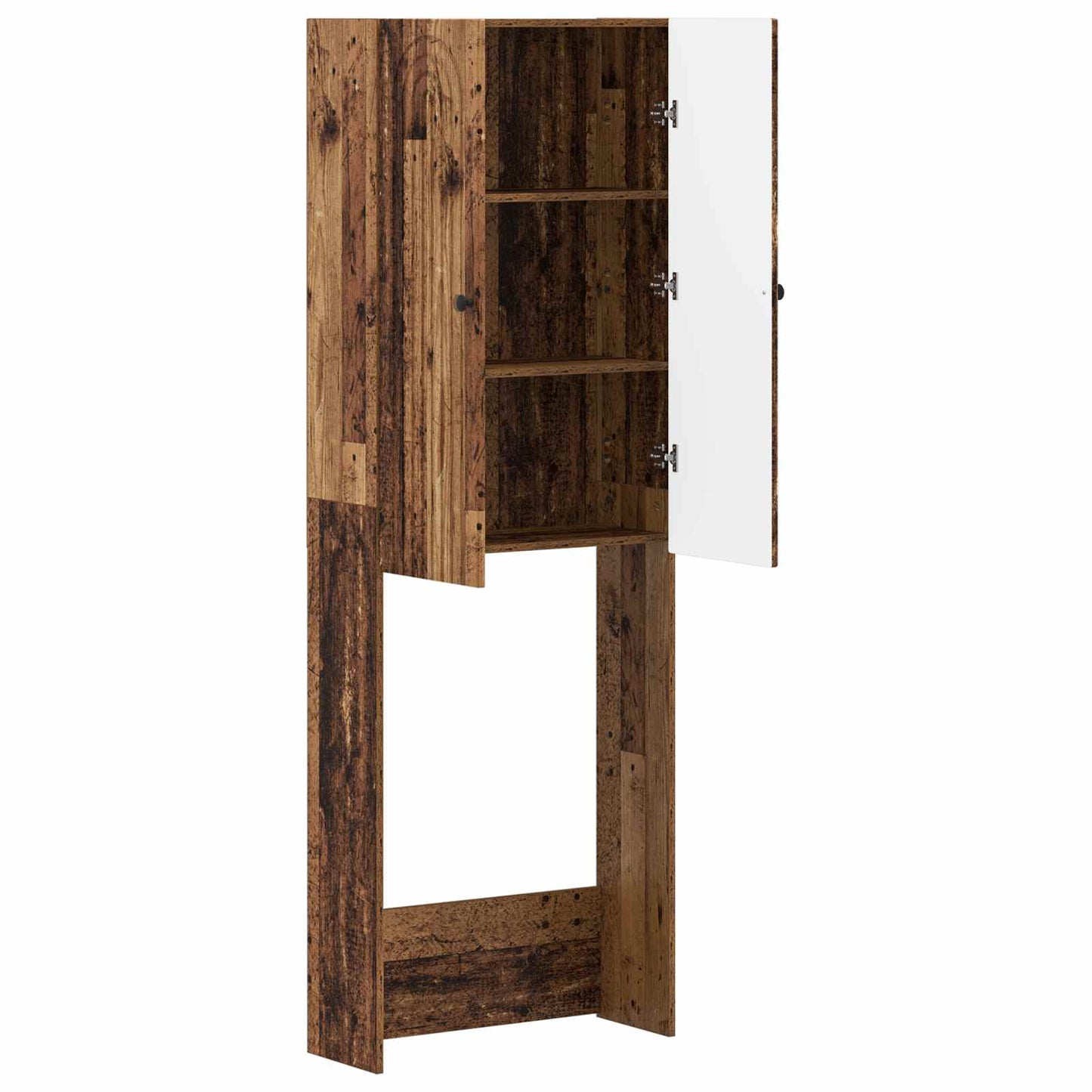 vidaXL Ντουλάπα τουαλέτας ALKMAAR Παλαιωμένο ξύλο 66 x 25,5 x 190 εκ.