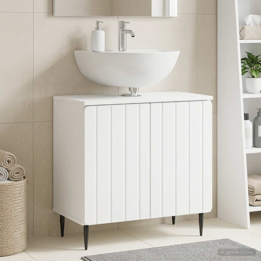 vidaXL Ντουλάπα Νιπτήρα Mπάνιου ZWOLLE Λευκό 59,5 x 31,5 x 59 εκ.