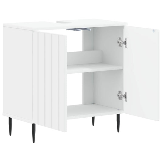 vidaXL Ντουλάπα Νιπτήρα Mπάνιου ZWOLLE Λευκό 59,5 x 31,5 x 59 εκ.