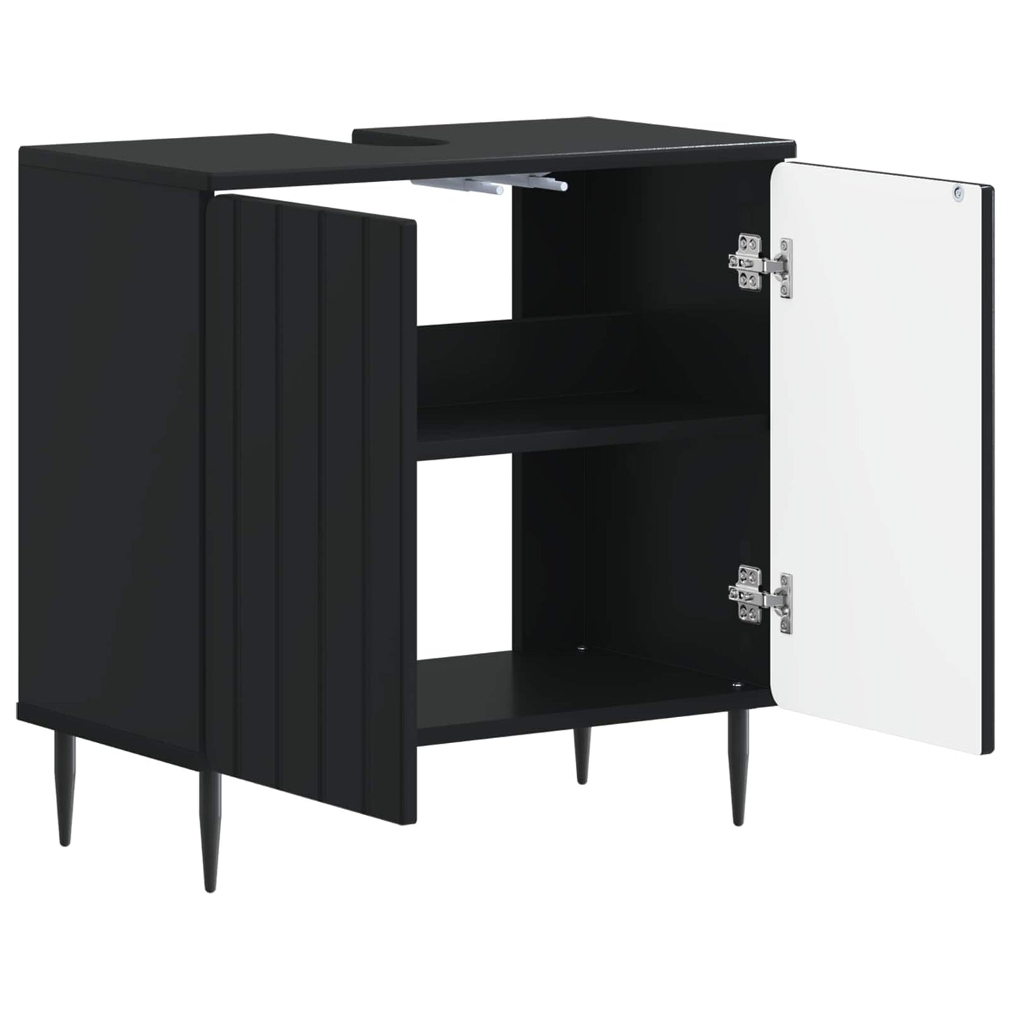 vidaXL Ντουλάπα Νιπτήρα Mπάνιου ZWOLLE Μαύρο 59,5 x 31,5 x 59 εκ.